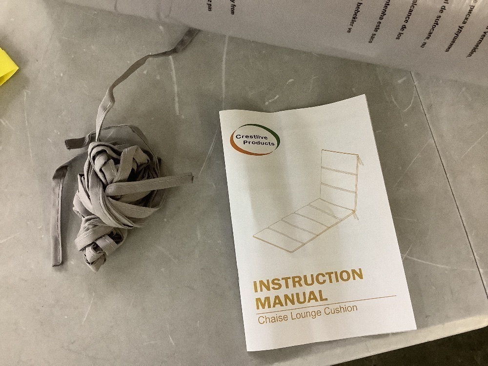 26 in. x 80 in. 2-Piece Outdoor Chaise Lounge Cushions - Image 4 - Lot 422