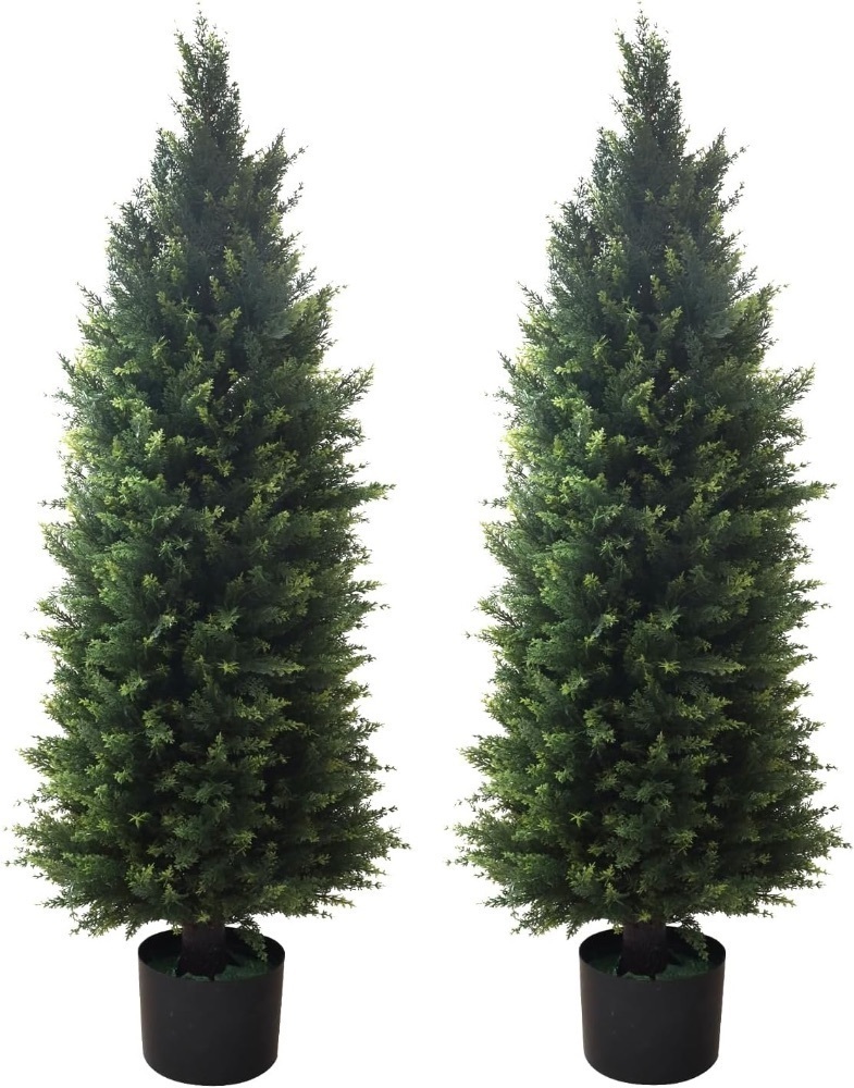 4ft Artificial Topiary Cedar Tree, Set of 2 - Image 1 - Lot 430