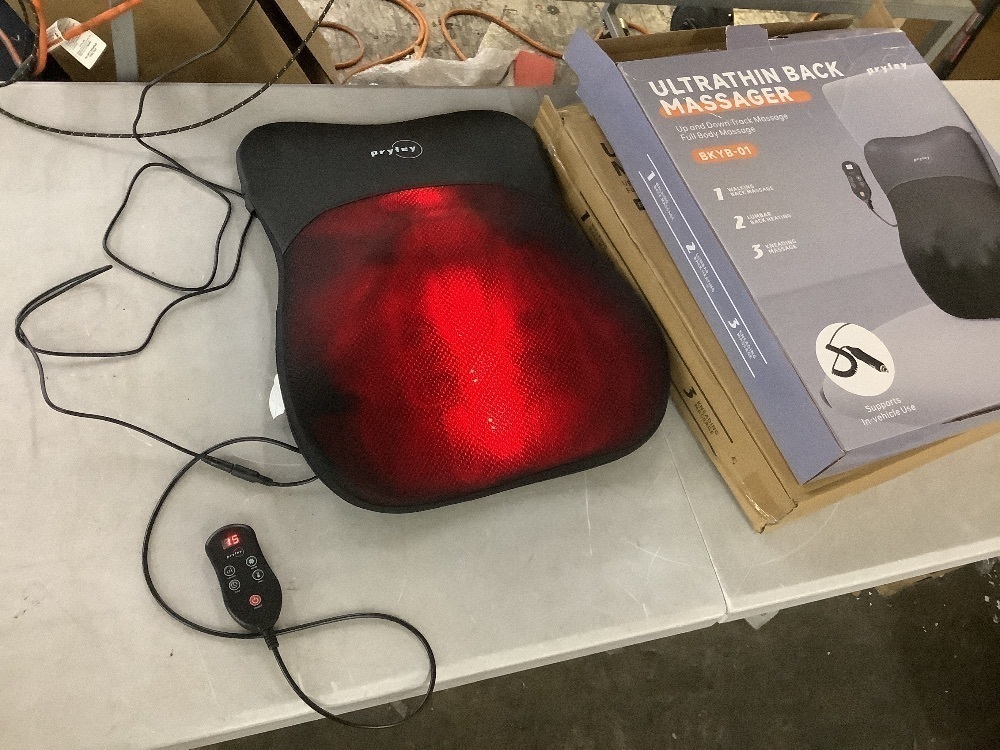 Ultrathin Rolling Up and Down Back Massager with Heat 4D Kneading & Red Light Therapy - Image 1 - Lot 435