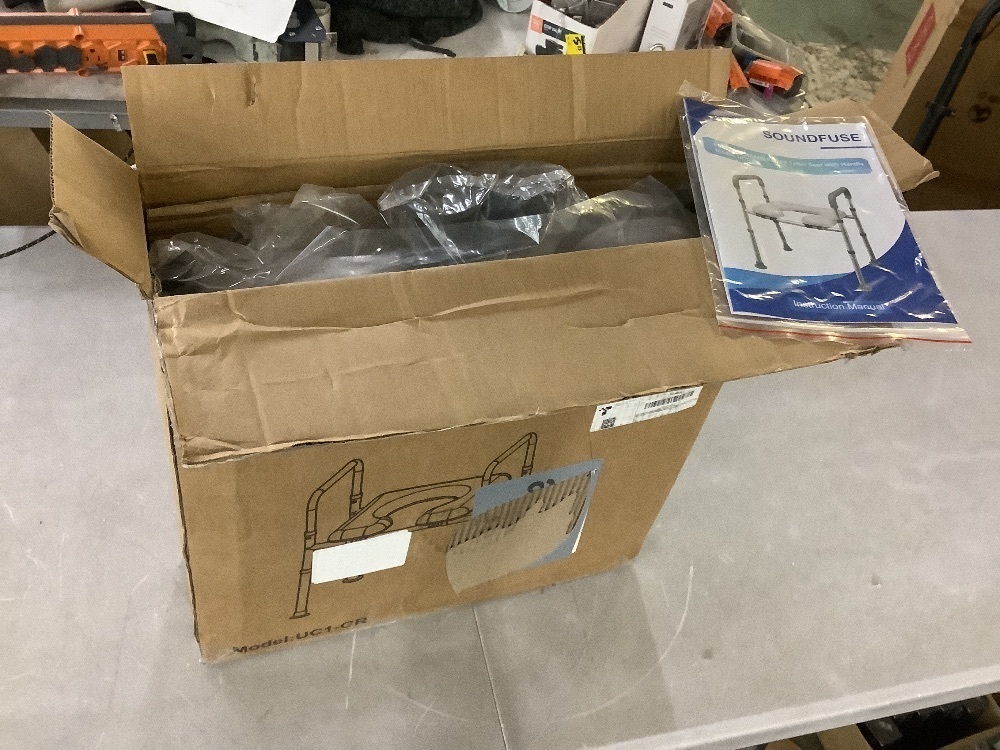 Toilet Seat Riser with Handles, Adjustable Height & Width, 400lb Capacity - Image 2 - Lot 437