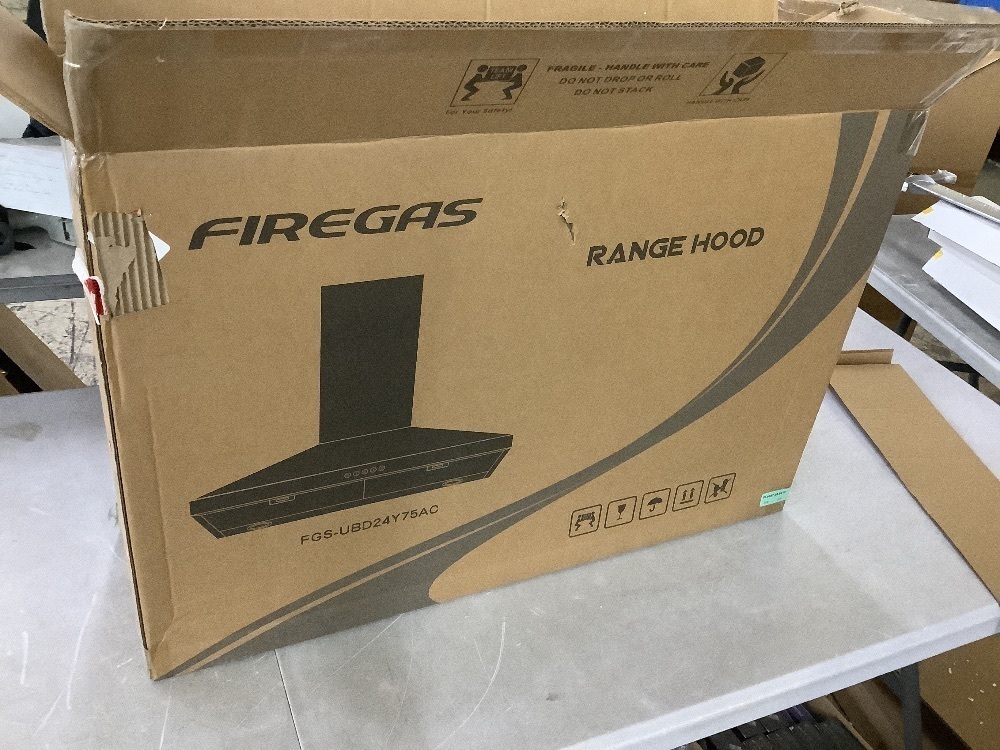 FIREGAS Black Range Hood 30 Inch, Ducted/Ductless Convertible, 450 CFM, 3-Speed Exhaust Fan, Stainless Steel - Image 2 - Lot 438