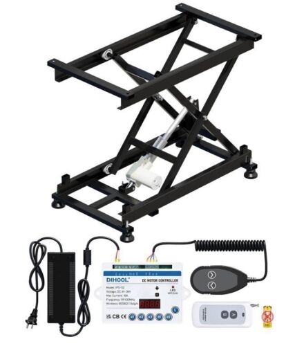 DIHOOL Electric Scissor Lift Table, 350Lbs Capacity, 7.68"-26.77" Height Adjustable - Lot 89