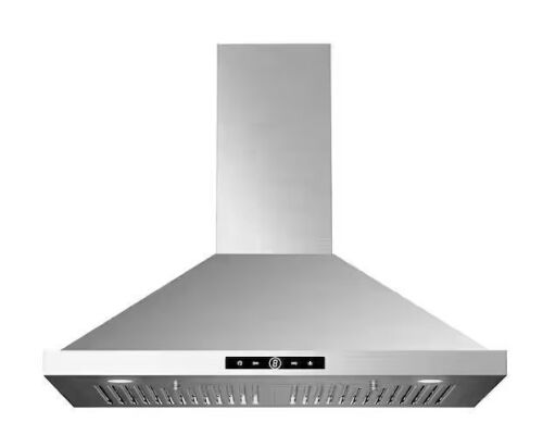 VIKIO 30 in. 500 CFM Convertible Wall Mount Range Hood in Stainless Steel with LED Lighting, Dishable filter and Touch Control - Lot 108JF