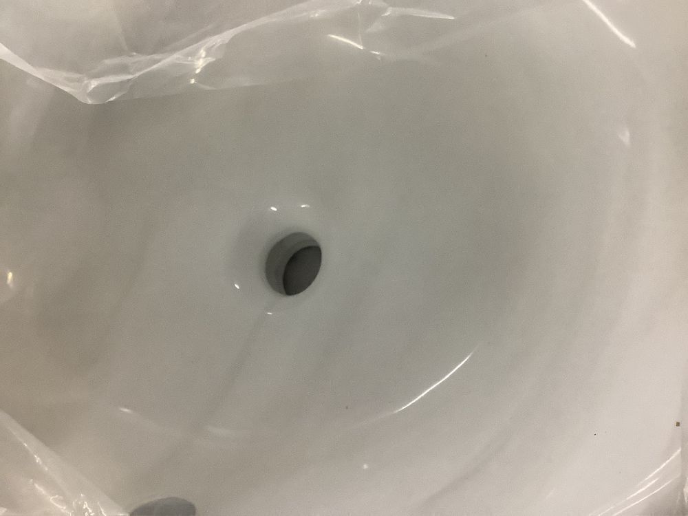 Miligore Modern Ceramic Vessel Sink Large Oval White - Image 5 - Lot 110JF