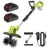 Saker 22V Cordless Electric Garden Tiller - Thumbnail 1