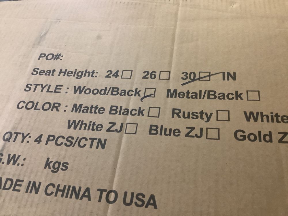 30" Counter Height Metal Bar Stools, Set of 4 - Image 6 - Lot 164