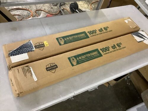 Lot of (2) Aluminum Gutter Guard 100' of 6" - Lot 169