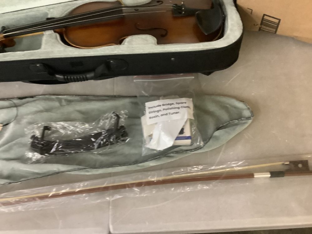 Fesley 4/4 Acoustic Violin with Case - Image 6 - Lot 532