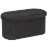 30.3" Collapsible Ottoman with Storage - Thumbnail 1