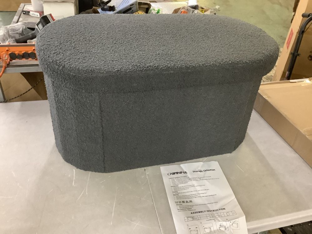 30.3" Collapsible Ottoman with Storage - Image 2 - Lot 569