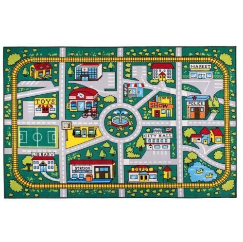Kids Educational Learning City Life Road Non Skid Area Rug 3'3" x 4'7" - Lot 570