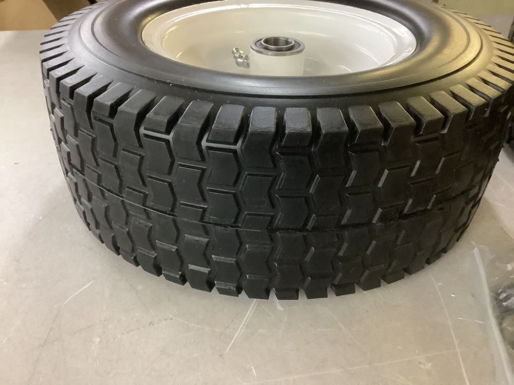 AR-PRO 13 x 5.00-6 Universal Tubeless Lawn Mower Tires with Rim, 3" Centered Hub and 3/4" Bushings, 2 Pack - Image 2 - Lot 579