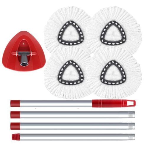 Spin Mop Head, Base, Handle Replacement for O-Cedar EasyWring - Lot 664