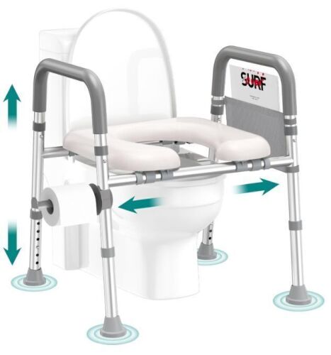 Toilet Seat Riser with Handles, 400lb Capacity - Lot 666