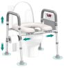 Toilet Seat Riser with Handles, 400lb Capacity - Thumbnail 1