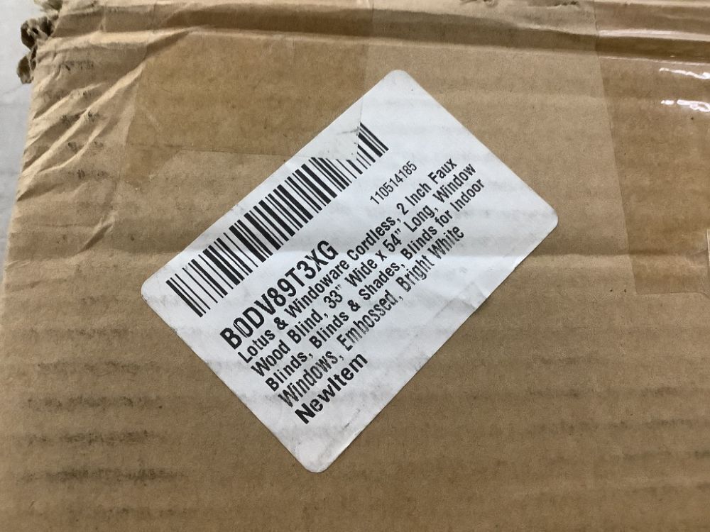 Lotus & Windoware Cordless 2" Faux Wood Blinds, 34" W x 60" L - Image 4 - Lot 762