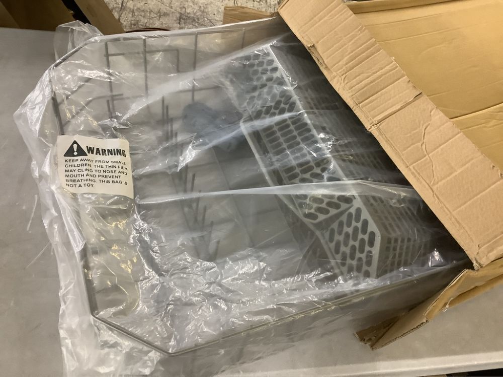 Dishwasher Lower Rack Assembly & Silverware Basket Compatible with GE Dishwashers - Image 3 - Lot 764