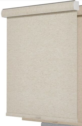 Persilux Linen Fabric Blackout Roller Shades, Cream, 30" x 72" - Lot 777