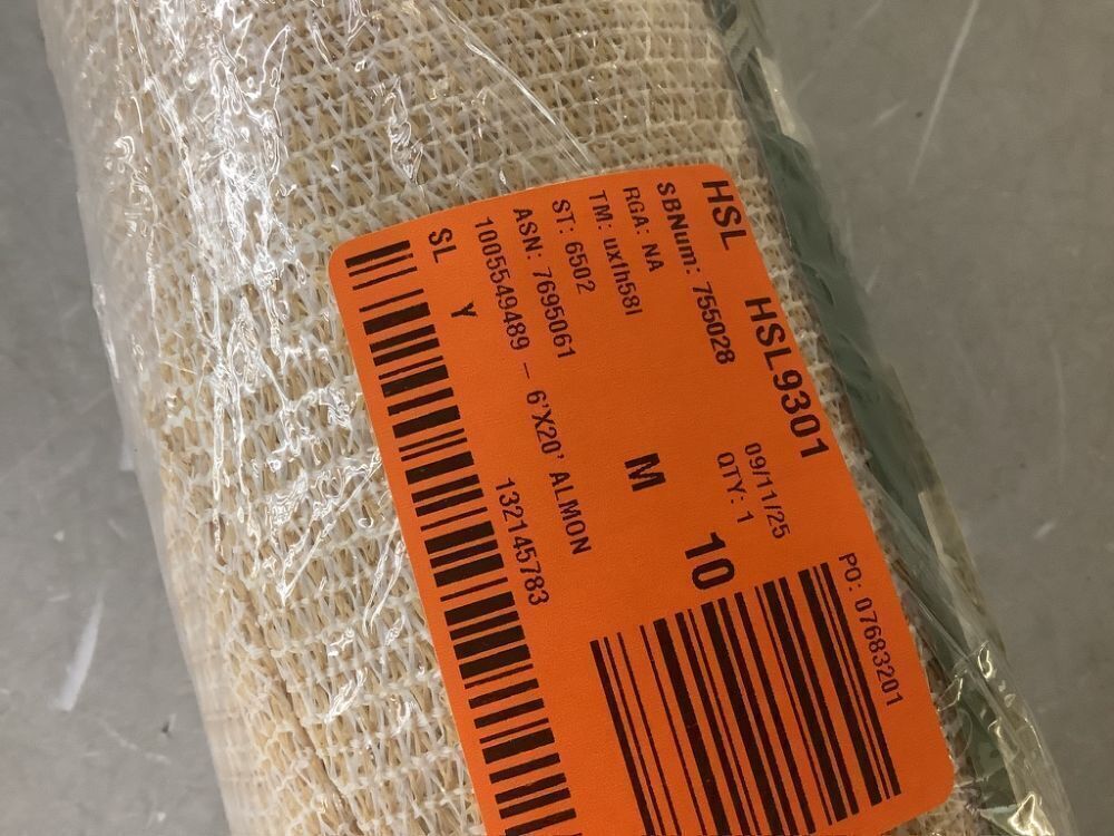 Vigoro 6 ft. x 20 ft. Almond Matrix Grid Sun Shade Fabric - Image 4 - Lot 479
