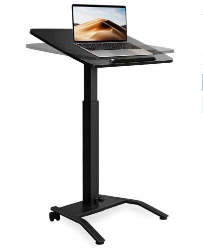 Mobile Standing Desk with 45° Tilting Desktop - Lot 480