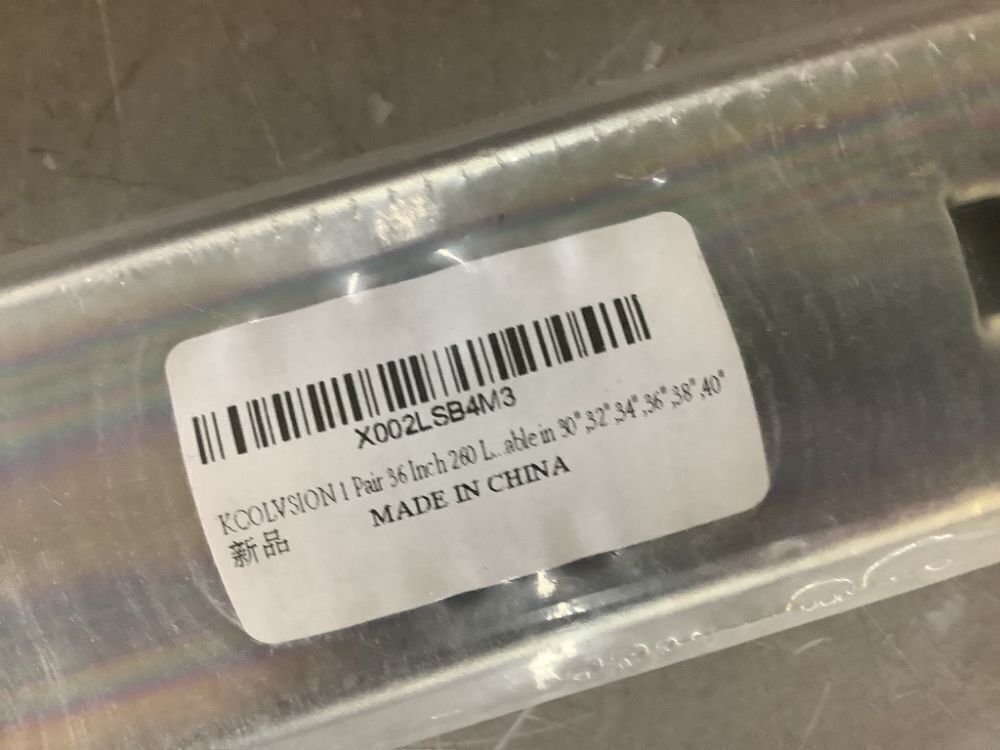 1 Pair 36 Inch 260 Lb Capacity Heavy Duty Drawer Slides with Screws - Image 3 - Lot 562
