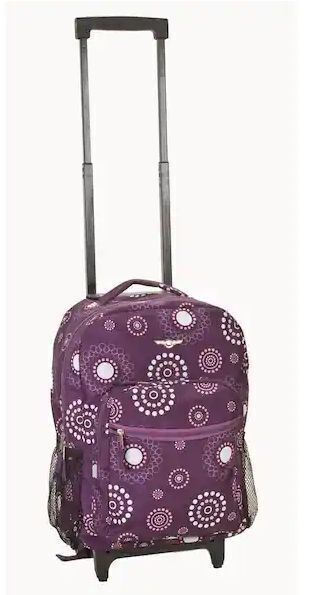 Rockland Roadster 17 in. Rolling Backpack, Purplepearl - Image 1 - Lot 269JF