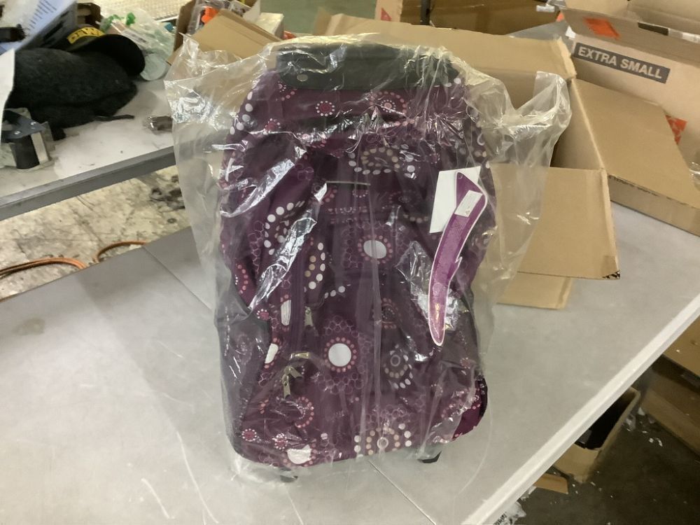 Rockland Roadster 17 in. Rolling Backpack, Purplepearl - Image 2 - Lot 269JF