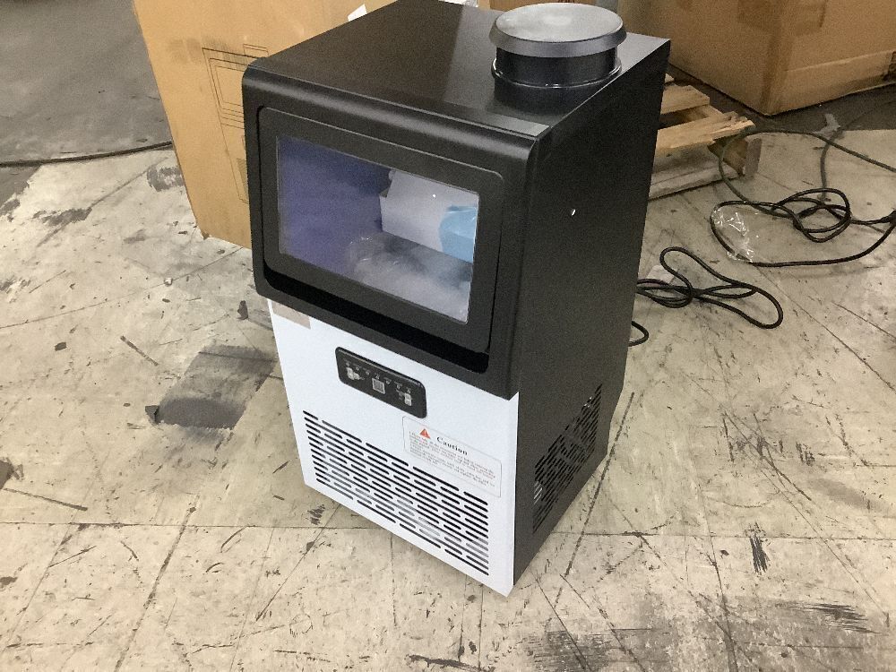 Hooure 13.5 in. 80LBS/24H Freestanding Full Size Cubes Commercial Ice Maker in Stainless Steel - Image 4 - Lot 23JF