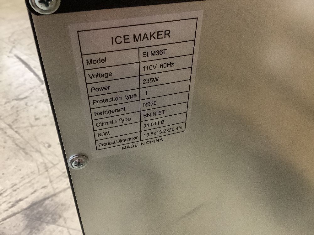 Hooure 13.5 in. 80LBS/24H Freestanding Full Size Cubes Commercial Ice Maker in Stainless Steel - Image 9 - Lot 23JF