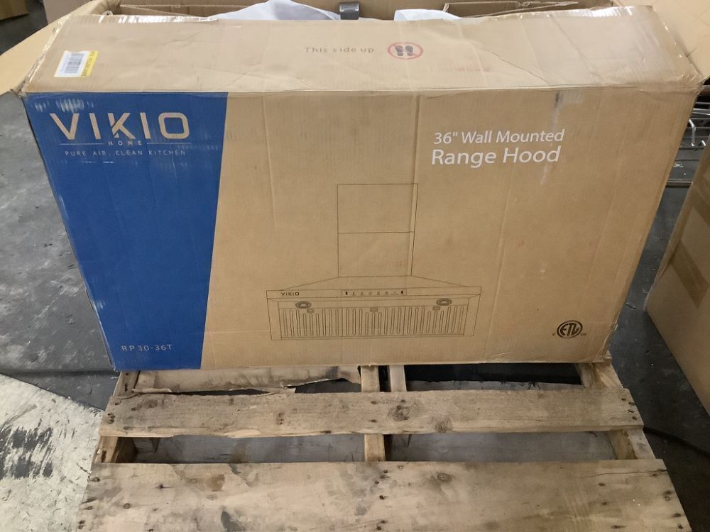 VIKIO PRO 36 in. 600 CFM Ducted Wall Mount Range Hood in Black Stainless Steel with Gestures/Touch Control and LED Lights - Image 2 - Lot 106JF