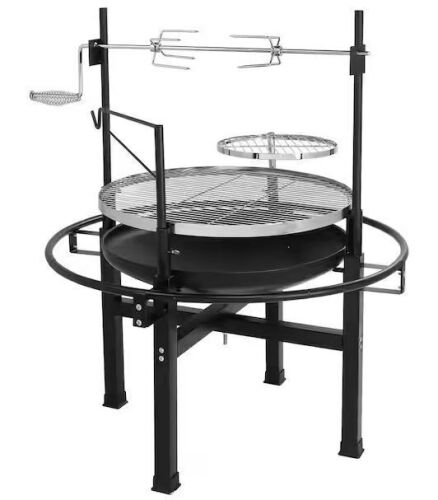 33.5 in. W Portable Charcoal Grill in Black - Dent on Bottom of Bowl - Lot 57JF