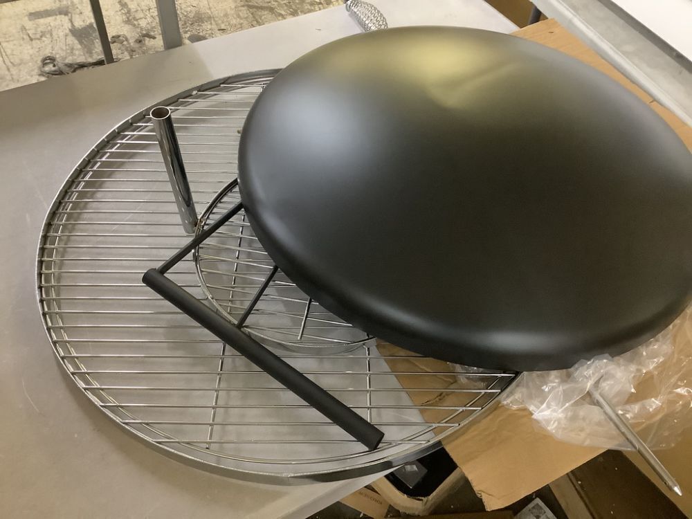 33.5 in. W Portable Charcoal Grill in Black - Dent on Bottom of Bowl - Image 4 - Lot 57JF