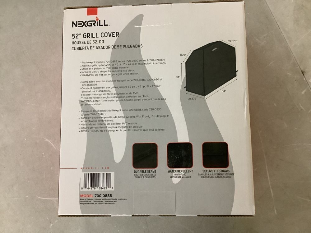 Nexgrill Grill Cover 52 in. - Image 3 - Lot 275JF