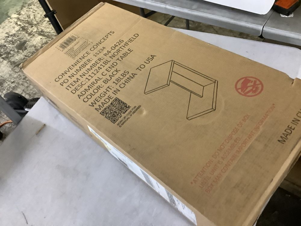 Convenience Concepts Northfield Admiral Black C-End Table - Image 2 - Lot 363JF