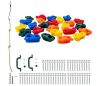 25 Rock Climbing Holds, Multi-Size and Colored With Knotted Rope, Handles, and Hardware - Thumbnail 1