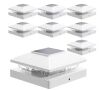 Outdoor Waterproof Solar Powered Deck Fence Post Lights Fit 4 in. x 4 in. Posts, 8-Pack - Thumbnail 1