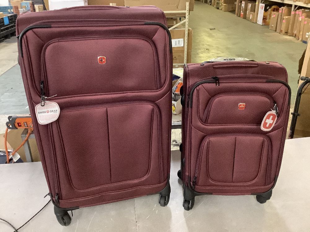 SwissGear Sion Softside Expandable Luggage, Merlot, 2 Piece Set - Image 2 - Lot 40JF