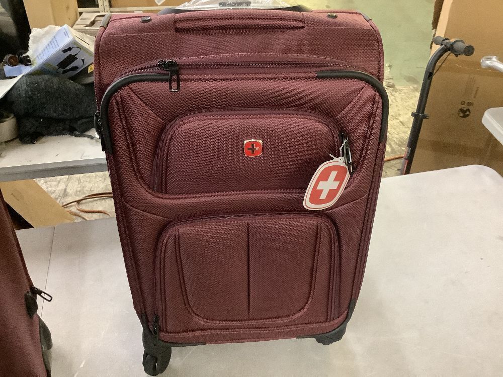 SwissGear Sion Softside Expandable Luggage, Merlot, 2 Piece Set - Image 6 - Lot 40JF