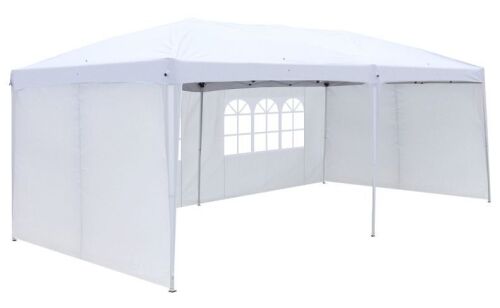10'x 20' Pop Up Canopy with 4 Sides and Carry Bag White - Small Hole in Bag - Lot 41