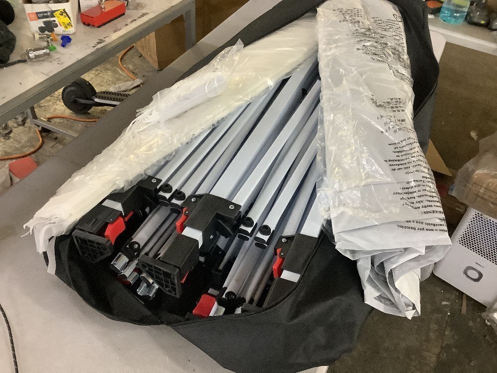 10'x 20' Pop Up Canopy with 4 Sides and Carry Bag White - Small Hole in Bag - Image 2 - Lot 41