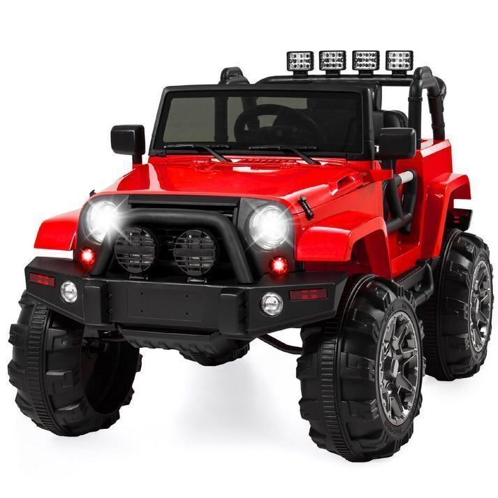 12V Kids Ride-On Truck Car Toy w/ 3 Speeds, LED, Remote, Bluetooth - Image 1 - Lot 21