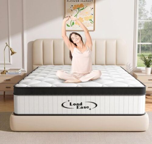 LoadEase 12 Inch Queen Hybrid Mattress - Lot 28JF