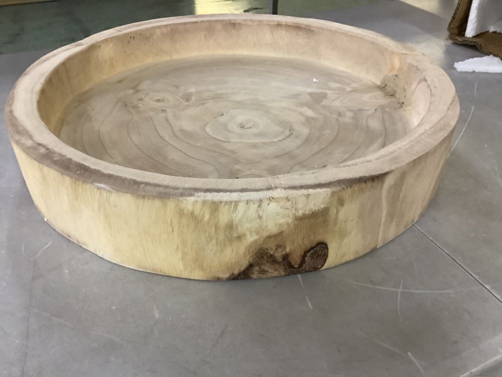 Storied Home Paulownia Wood Carved Decorative Tray - Image 2 - Lot 466JF