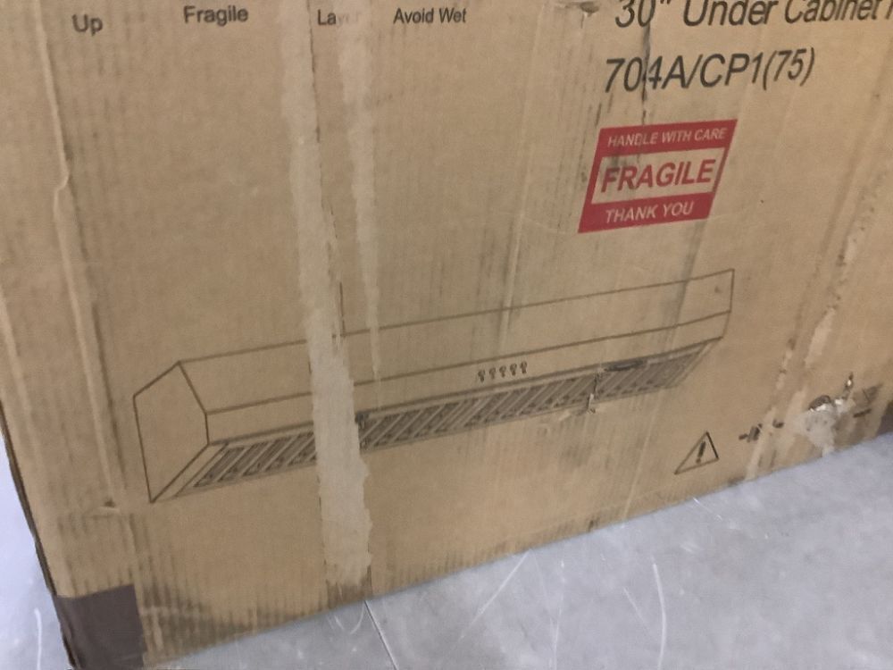 SNDOAS 30 in. Ducted Under Cabinet Range Hood in Black with 3-Speed 600 CFM Vent, LEDs - Image 4 - Lot 467JF