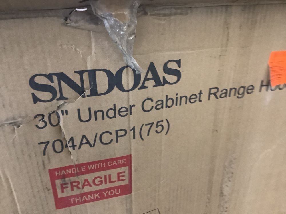 SNDOAS 30 in. Ducted Under Cabinet Range Hood in Black with 3-Speed 600 CFM Vent, LEDs - Image 5 - Lot 467JF