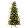 12' Pre-Lit Artificial Aspen Slim Noble Fir Christmas Tree w/ Metal Stand - Thumbnail 1