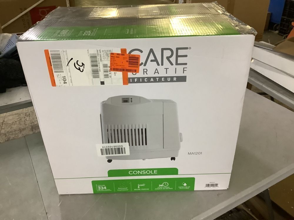 AIRCARE CONSOLE 3.6-Gal. Cool Mist Evaporative Whole House Humidifier for 3,600 sq. ft., White - Image 4 - Lot 114JF