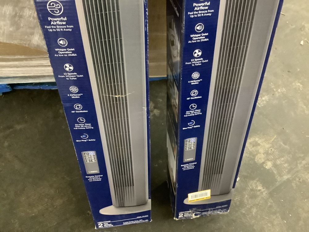 Lot of (2) Lasko Xtra Air 48 in. 12-Speed Smart Tower Fan - Image 3 - Lot 182JF