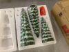 Set of 3 Pre-Lit Ceramic Tabletop Christmas Trees - Thumbnail 3