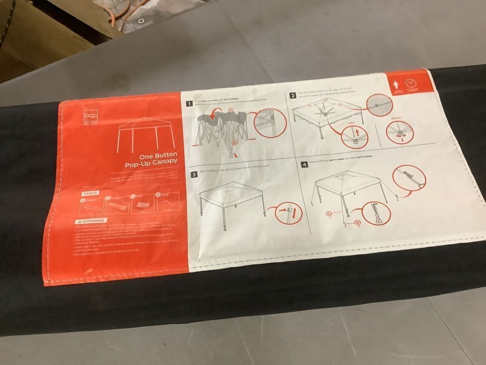 One-Person Setup Instant Pop Up Canopy w/ Case, 4 Weight Bags - 10x10ft - Image 3 - Lot 798